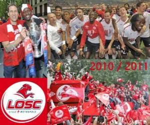 Puzzle Λιλ ΟΣΚ, πρωτοπόρος του γαλλικού πρωταθλήματος ποδοσφαίρου, Ligue 1 2010-2011